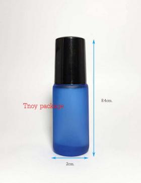 ขวดลูกลิ้งแก้ว 5ML คละสี