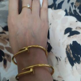 กำไลคาร์เทียร์ตะปู Yellow Gold งานพรีเมี่ยมผลิตตามแบบของแท้ ขนาดและน้ำหนักใกล้เคียงของแท้