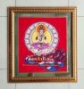 ผ้ายันต์จตุคามรามเทพ 14x16 นิ้ว สีแดง - เหลือง - น้ำเงิน - ดำ พร้อมกรอบหลุยส์สีทอง (กระจกเงา) {ปล่อยขาดทุน..ราคาถูกสุดๆๆ !!}