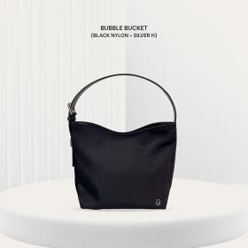 RAINBOU BUBBLE BUCKET(BLACK NYLON - SILVER H, TINY)