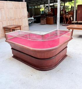 ตู้ร้านทองทรงตัวแอล ไม้สักทั้งหลัง อายุเกิน 50 ปี