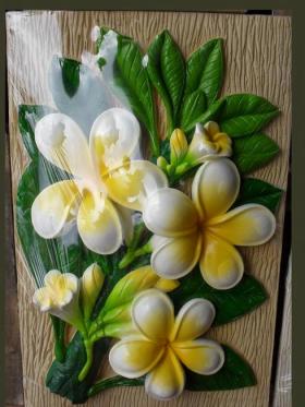 ดอกลีลาวดี 86*57 (งานหินทราย) 
