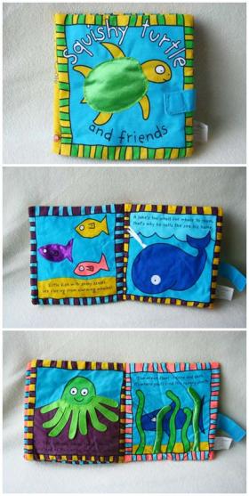 หนังสือผ้า เรื่อง "Squishy turtle"