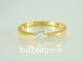 แหวนเพชร แหวน แต่งงาน แหวนหมั้น น้ำหนักเพชร 0.09 กะรัต Color 97