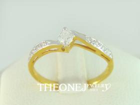 แหวนเพชรเบลเยี่ยมคัท สไตล์แหวนหมั้น แหวน แต่ง 0.18 กะรัต งานน่ารักมากเลยค่ะ  เหมาะสำหรับคนหวานๆ ค่ะ
