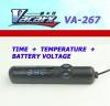 VaCarX VA-267: 3-IN-1 LED Car Clock (Time + Temperature + Voltage)