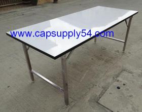 โต๊ะพับหน้าขาว