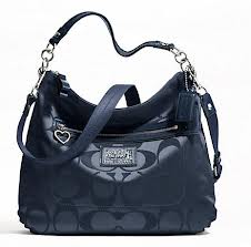 ขาย coach COACH DAISY SIGNATURE HOBO, Style #F20064 BLUE  NEW