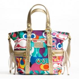ขาย Coach Coach F21361 DAISY POP C PRINT POCKET TOTE