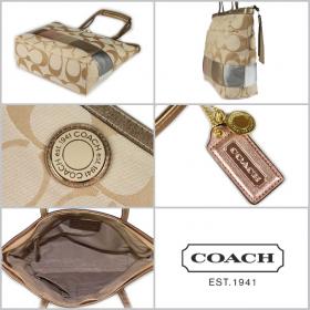 ขาย coach Coach Sign Stripe Multi Tote Handbag in Multicolor F 19200