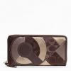 Coach Coach brassl chocolate inlaid patchwork 