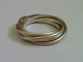 ขาย Silver ring เกลียว สามห่วง เก๋ๆ 
