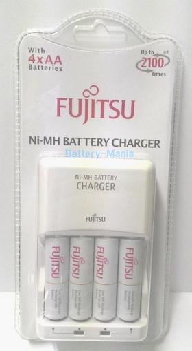 Fujitsu Basic Charger 8HR เครื่องชาร์จ 8 ชม. พร้อมถ่าน AA 4 ก้อน