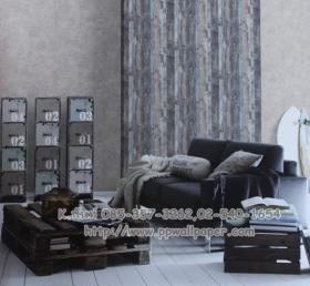 ขาย PPWALL WOOD STONE 076วอลเปเปอร์ลายไม้สีเทา