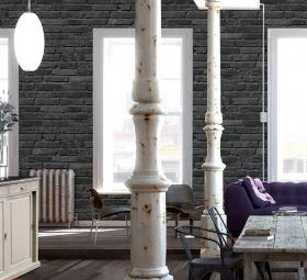 ขาย PPWALL WOOD STONE 088วอลเปเปอร์ลายอิฐดำ