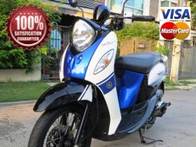 ขายแล้วค่ะ  Yamaha Fino Fi  น้ำเงิน ขาว ดำ