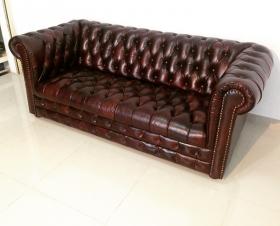 โซฟาหนังแท้ Oil Sumatra leather 3 seat. คุณภาพส่งออก ราคาโปรโมชั่น