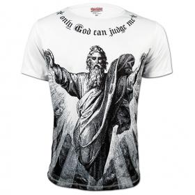 ขาย REBELLIOUS BASTARDS Rebellious เสื้อยืดแฟชั่นชายเท่ๆ  Streetwear Tattooo Only God Can Judge Me เสื้อยืดแขนสั้นชายสีขาว เหมาะกับหนุ่มที่ชอบสักลาย