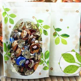 ถุงซิปล็อคพลาสติก ลายใบไม้ ขนาด 14 x 20 ซม. ก้นถุง 3 ซม. (แพคละ 50 ถุง)