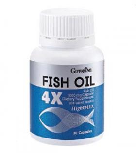กิฟฟารีน น้ำมันปลา 4เอ็กซ์ 1000 มก. 30 แคปซูล Fish Oil 4X 30 capsule