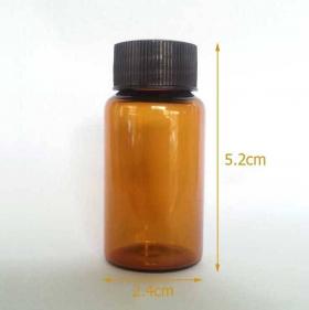 ขวดแก้วสีชา ขนาด10ml  จุกธรรมดา ฝาดำ