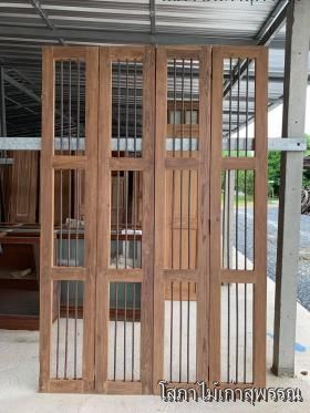 บานเฟี้ยมเหล็กสายบัว 3 เส้น 3 ช่อง สูงพิเศษ