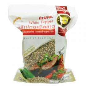 ขาย White peppercorns 500 g. vacuum packed in a zip lock bag, Phung Luang Brand. WPC-ZLW500