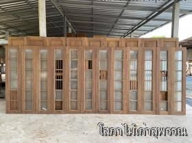 หน้าต่างโบราณคิ้วจีบมะเฟือง 6 ช่อง 12 บาน
