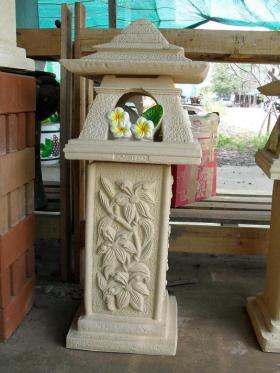 โคมไฟ (เสามีลาย /งานหินทราย)