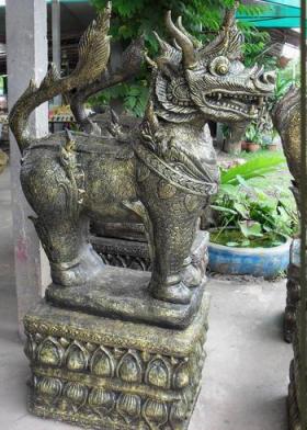 กิเลนคู่ (ไม่รวมฐาน)  /งานหินทราย