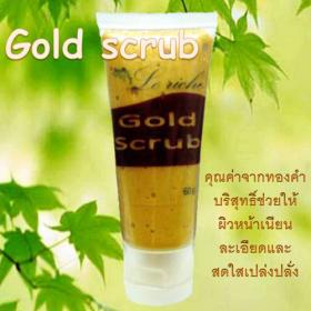 Le Riche Gold scrub ขนาด 60g.(ผิวหน้าเนียนละเอียดและสดใสเปล่งปลั่ง)