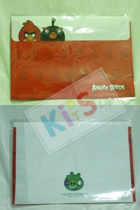 ซองพลาสิกใส่เอกสาร ลายการ์ตูน Angry Birds (แดง) 