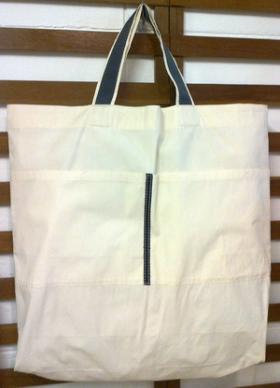 A49 ถุงผ้าดิบ 20x20" (มีกระเป๋าหน้า 2 ใบ)