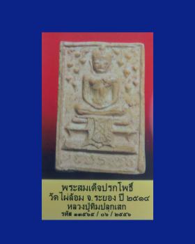 สมเด็จปรกโพธิ์ วัดไผ่ล้อม(หลวงปู่ทิมปลุกเสก) จ.ระยอง ปี 2514 มีบัตรรับรอง