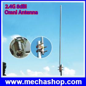 เสาขยายสัญญาณ เสาสัญญาณภายนอก ต่อกับเราท์เตอร์โมเด็ม 2.4G Outdoor Antenna Omni Fiberglass Antenna 8dBi เสาสัญญาณWiFiภายนอก