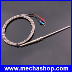 เทอร์โมคัปเปิล สาย เครื่องวัดอุณหภูมิ 1250องศา 3m Cable Stainless Steel 100mm Probe K type Sensors High Temperature Thermocouple