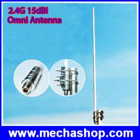 เสาขยายสัญญาณ เสาสัญญาณภายนอก ต่อกับเราท์เตอร์โมเด็ม 2.4G Outdoor Antenna Omni Fiberglass Antenna 15dBi เสาสัญญาณWiFiภายนอก