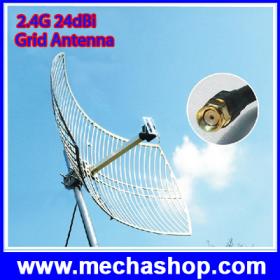 เสาขยายสัญญาณ เสาสัญญาณภายนอก ต่อกับเราท์เตอร์โมเด็ม 2.4G Outdoor Antenna 2.4Ghz Grid Antenna 24dBi เสาสัญญาณWiFiภายนอก
