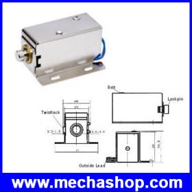 โซลินอยด์ เปิดปิดอุปกรณ์ Cabinet Lock Small Electric Bolt Lock 12VDC