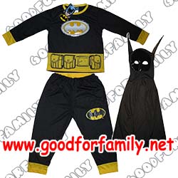 ชุดแฟนซี Batman แขนยาว-ขายาว-หน้ากาก แบทแมน สีดำ-เหลือง  แต่งแฟนซี fancy การ์ตูน ยอดมนุษย์ เสื้อผ้าเด็ก รหัส fcycarbat004