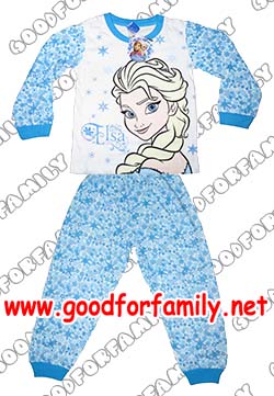 เสื้อแขนยาว กางเกงขายาว Frozen โฟรเซ่น anna อันนา elsa เอลซ่า ชุดนอนเด็ก เสื้อผ้าเด็ก สีฟ้า รหัส setlngfro002