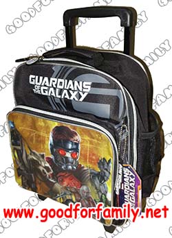 กระเป๋าล้อลาก 12 นิ้ว Guardians of the galaxy การ์เดี้ยนส์ ออฟ เดอะ กาแล็กซี่ สีดำเหลือง การ์ตูน กระเป๋านักเรียน กระเป๋าเป้ กระเป๋าอนุบาล รหัส bcktrogua001