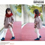 ผ้าพันคอวินนี่ RAPAclub สีแดงเข้ม