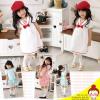 ถุงเท้ายาวออกงาน มีลูกไม้ (สีขาวครีม) -