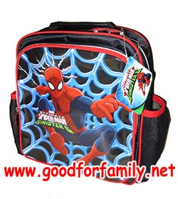 กระเป๋าเป้ 12 นิ้ว Spiderman Sinister6 สีดำ สไปเดอร์แมน การ์ตูน พร้อมส่ง กระเป๋าสะพาย กระเป๋านักเรียน กระเป๋าอนุบาล รหัส bckpckspi016