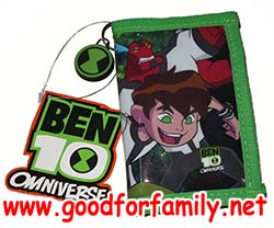 กระเป๋าสตางค์เด็ก Ben10 Omniverse สีเขียว มีโซ่ แบบ 3 ตอน เบนเทน เบ็นเท็น กระเป๋าตัง กระเป๋าเด็ก รหัส bcknteben139