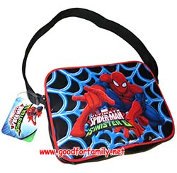 กระเป๋าสะพายเด็ก สูง 7 นิ้ว Spiderman สีดำ-แดง กระเป๋าเด็ก กระเป๋าใส่ไอแพด Ipad สไปเดอร์แมน การ์ตูน ลิขสิทธิ์ พร้อมส่ง รหัส bckslispi018