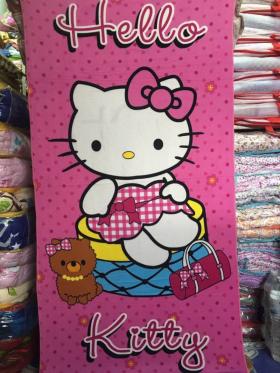 ผ้าเช็ดตัวไมโครไฟเบอร์ ลายคิตตี่