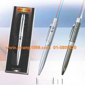 ปากกาลูกลื่น เลเซอร์ ไฟLED 2-in-1:::Laser Pen with LED Torch