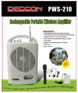 ตู้ขยายเสียงพกพา พร้อมไมค์ลอย+หนีบเสื้อ DECCON PWS-210